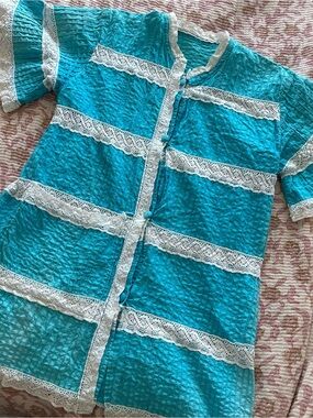 Authentic 1970s blue mini dress
